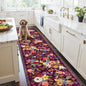 Purple Floral Hallway Runner Rug 2x10 by WelcometoBabovid