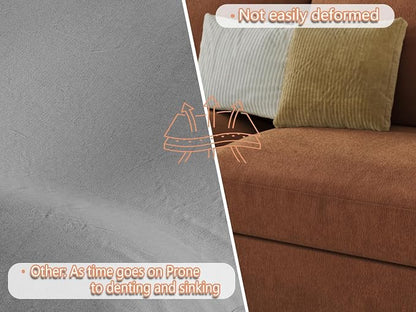 EASE MOOSE Modular Sectional Couch, Oversized Deep Seat U Shape Sectional Couch - Image 7