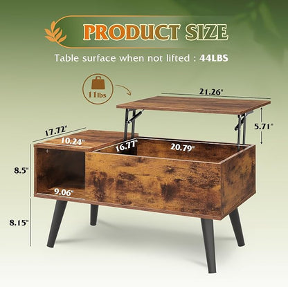 WLIVE Coffee Table for Living Room, Small Coffee Table - Image 3