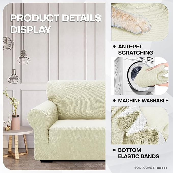 ZNSAYOTX 1 Piece Jacquard Couch Covers - Image 3