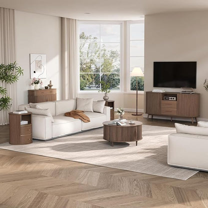 SULIVES Round Coffee Table - Image 6