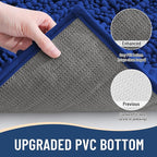 Arotive Luxury Chenille Bathroom Rug Mat, Extra Soft Thick Absorbent Shaggy Bath Rugs, Non-Slip Machine Wash Dry, Plush Bath Mats for Bathroom, Shower and Tub, 34x21, Royal Blue