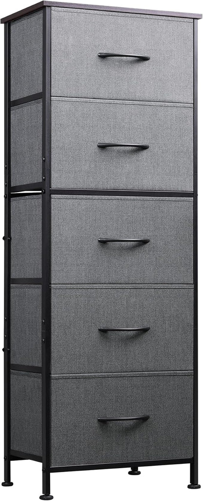 WLIVE Fabric Dresser, 5-Drawer Tall Dressers by WLIVE