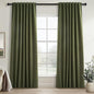 Topfinel Dark Olive Green Blackout Curtains 96 Inch Long 2 Panels Set by Topfinel