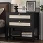 Xixini Nightstand wih 2 Drawers & Open Shelf, Small Mid Century Modern Night by Xixini