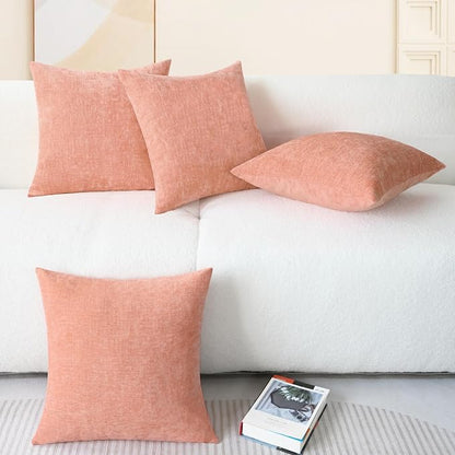 CaliTime Decorative Couch Throw Pillow Covers 18 X 18 Inches Dusty Pink | Pack - Image 6