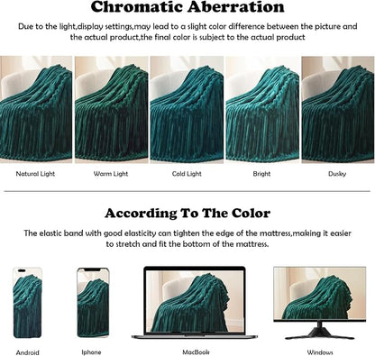 NEWCOSPLAY Fleece Ribbed Cozy King Blanket - Image 6
