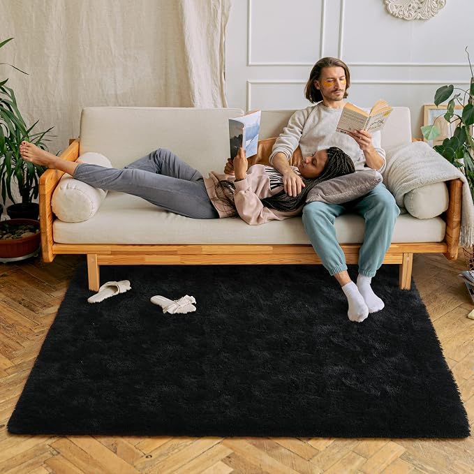 Chicrug Soft Area Rugs for Bedroom Living Room Plush Fluffy Rug 9x12 | Shag - Image 2