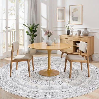 cotiled 8x8 Round Rug 8ft Circle Living Room Boho Area Rugs | Solve Modern - Image 4