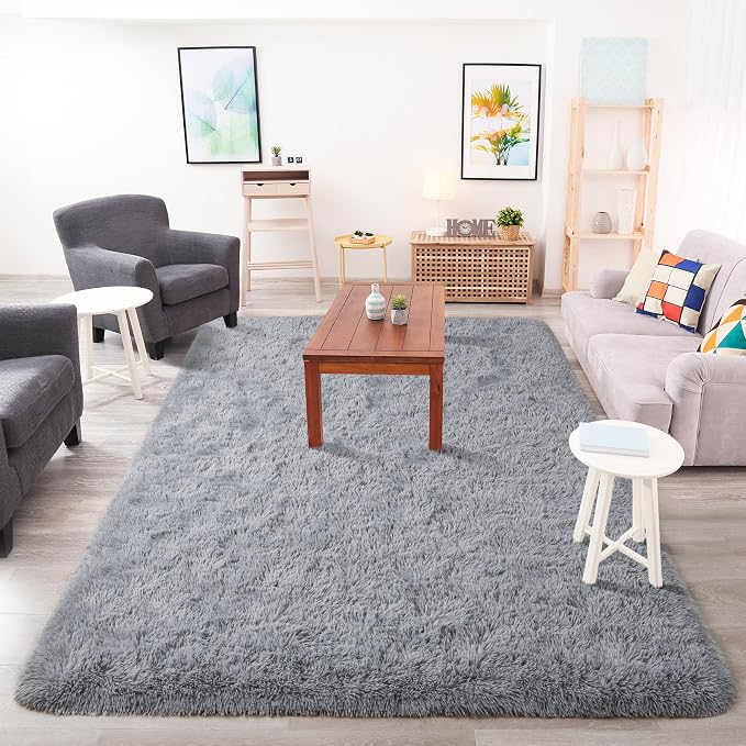 Chicrug Soft Area Rugs for Bedroom Living Room Plush Fluffy Rug 5x8 | Shag - Image 4