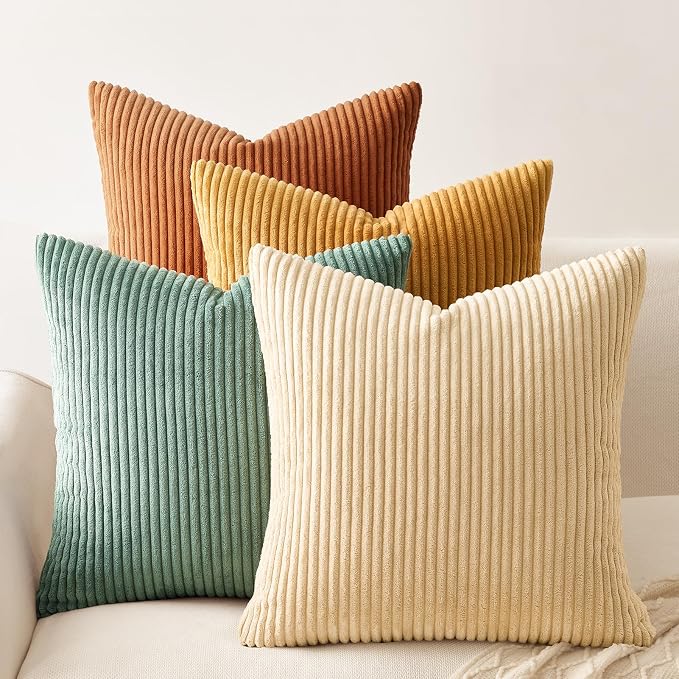 Topfinel 26x26 inch 4 Pack Decorative Throw Pillow Covers, Soft Velvet Modern by Topfinel