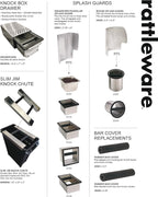 Rattleware Stainless Steel Open Bottom Knock Box Chute - For Home, Cafe, Restaurant, Hotel, Office, r Commercial Establishment - Trusted By Baristas Worldwide (9" x 5.5" x 4)