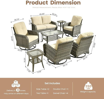 Weaxty 8 Pieces Outdoor Patio Furniture Sets - Image 2