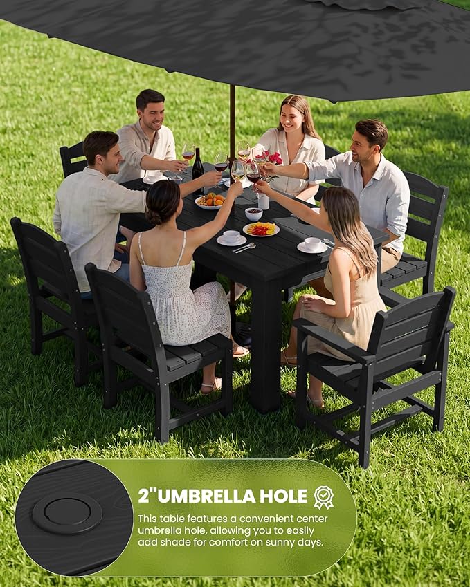 SERWALL HDPE Dining Set for 10 – 2 Tables, 8 Armless + 2 Armchairs. Includes 10 - Image 5