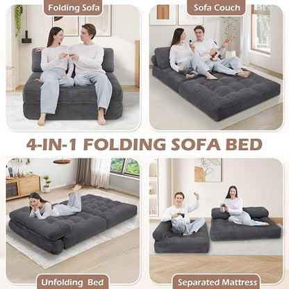 Folding Sofa Bed, Convertible Sleeper Chair - Image 7