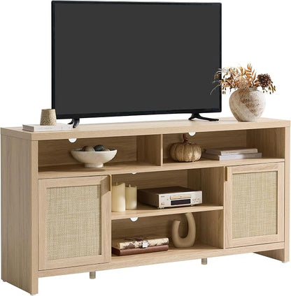 SICOTAS 63" Rattan TV Stand for TVs up to 65" - Image 8