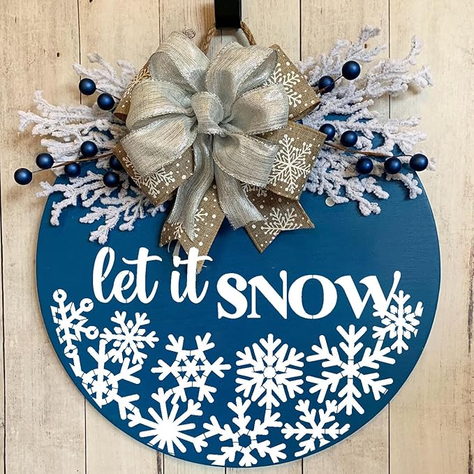 Christmas Stencils 12” Xmas Stencil for Wood Christmas Stencil for Painting Holiday Stencils Merry Christmas Believe Drawing Templates Half Round Stencil for Door Hanger Porch Wreath Home Decor