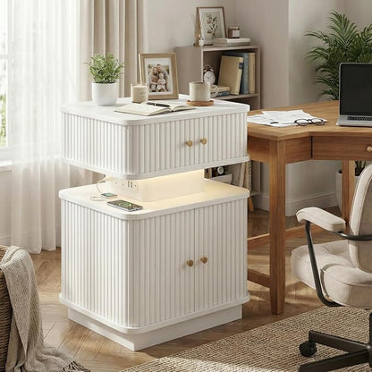 Night Stand Set 2, LED Nightstand, Bedroom Night Stand - Image 6