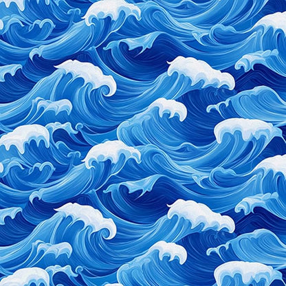 HOMETITUTE Ocean Blue Wave Pattern Wallpaper Peel and Stick Self Adhesive Vinyl - Image 9