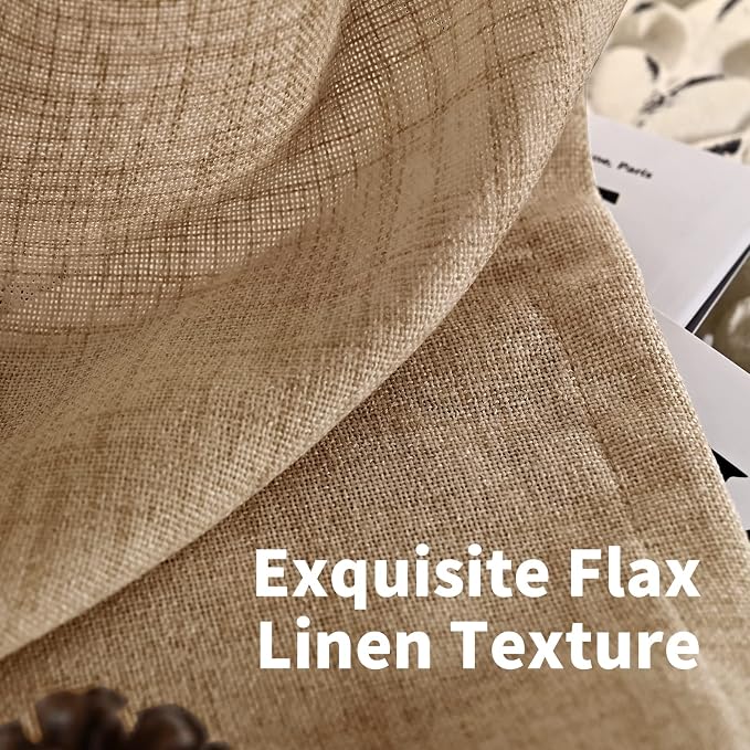 YoungsTex Burlap Linen Curtains 40 Inch Long - Image 6