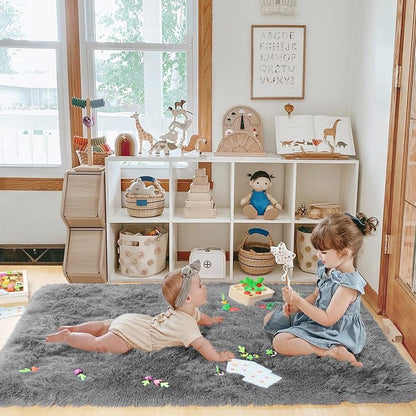 Grey Small Bedroom Rugs 2x4 Ft, Plush Washable Runner Rugs - Image 7