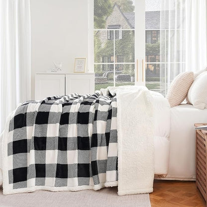 PU MEI Sherpa Fleece Throw Blanket 60" x 80" Reversible Plush Fluffy Large Big - Image 7