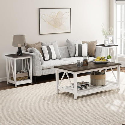 Farmhouse Square End Table, Accent Side Table - Image 8