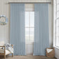Blue Grey 90 Inch Linen Curtains Pinch Pleated by Twodrapes