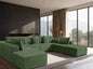 138" Cloud Sectional Couch, Comfort U Shaped Sofa by VYUXWO