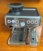 Double Spout Portafilter Compatible with Breville Barista Express Touch Bambino Infuser Duo Espresso Machine - 54mm Espresso Portafilter - Double Shot Filter Basket - Accessories - Wooden