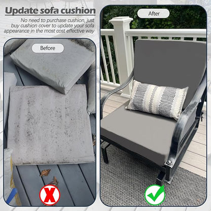 Sqodok Patio Cushion Cover 22x20 inch, Outdoor Seat Cushion Slip Cover - Image 8