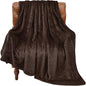 BEDELITE Fleece Blanket Soft Plush Twin Size Blanket Brown 60"x80" | Ultra Soft by BEDELITE