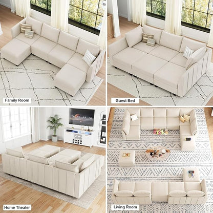 Belffin Modular Sectional Sofa U Shaped Couch - Image 8