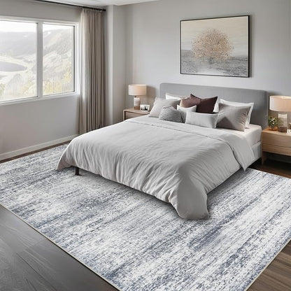 5x7 Washable Area Rugs for Living Room, Dining Room | Minimal, Ultra Soft Faux - Image 7