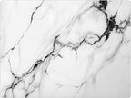 White Black Agate Marble Kitchen Glass Cutting Board Ocean Decorative Gift Marbled Granite Stone Rock Gift For Her Mom Wife (White Black)