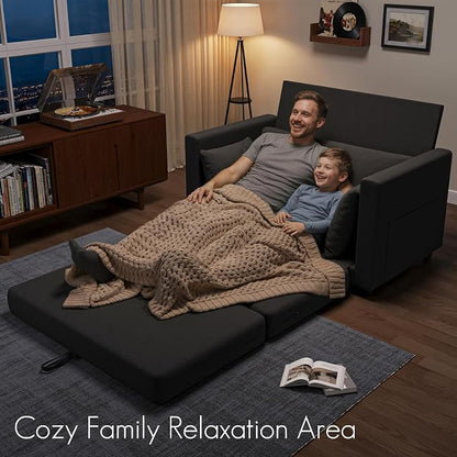 Convertible Sofa Bed, 2 in 1 Pull Out Loveseat Sleeper Sofa | 78.7” Folding - Image 6