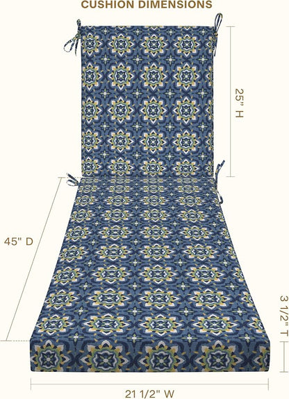 Honeycomb Outdoor Chaise Lounge Cushion - Image 2