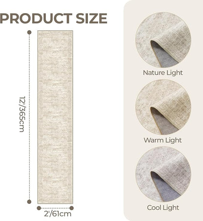 2x12 Runner Rug Non Slip, Washable Hallway Runner Rug, Laundry Room, Soft - Image 2