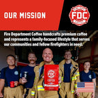 Fire Department Coffee - Gives Back to Firefighters - Premium Whole Bean Decaf Coffee - Roasted in the USA - Decaffeinated Using Natural Mountain Water - Veteran Owned -12 oz