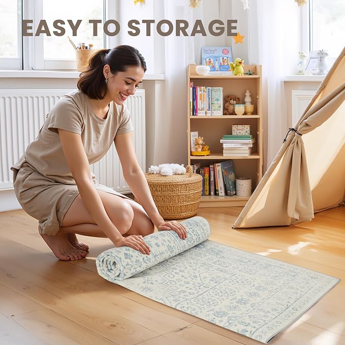 6x9 Area Rugs for Living Room, Large Washable Rug, Dining Room, Low Pile - Image 7