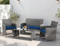 4 Piece Patio Ratten Set Outdoor Furniture Set Wicker Conversation Set by Shintenchi%7CFurnitureMadeforRealLife