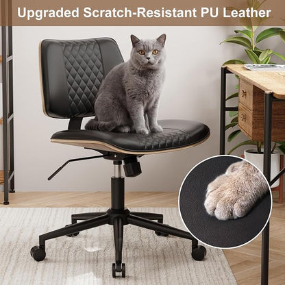 Modern Armless Office Chair - Image 3
