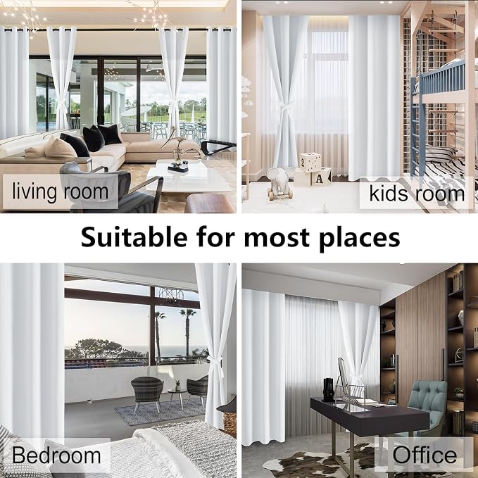 RV Blackout Curtains for Bedroom, 52 x 36 Inches Long Greyish White | Thermal - Image 8