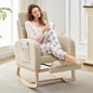 Nursery Rocking Chair with Foot Rest, High Back Upholstered Glider Rocker Chair by Unknown