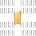 LEMONSODA Vintage Clear Hobnail Drinking Glasses (Highball 15oz, Set of 32) [2225]