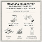 Bacha Coffee | Mombasa Song Fine Blended Signature Nomad Collection, 100% Arabica Specialty Coffee, Ground Beans, Medium Roast, 250g