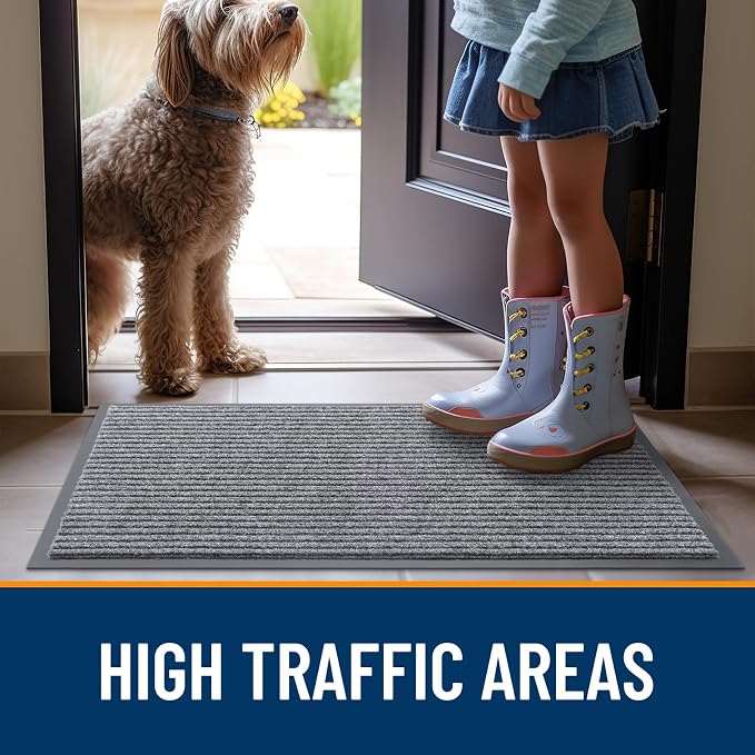 OLANLY Front Door Mat 59x40, Waterproof Heavy-Duty Indoor Outdoor Doormat | - Image 7