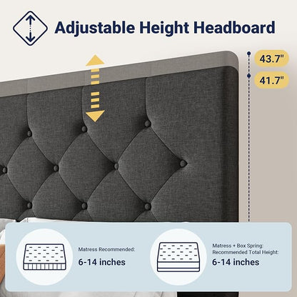 Allewie Upholstered Full Size Platform Bed Frame - Image 4