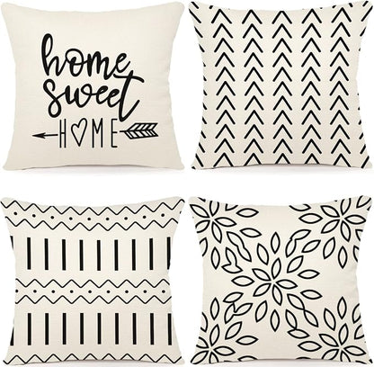 YCOLL Pillow Covers 18x18 Set of 4, Modern Sofa Throw Pillow Cover, Decorative by PillowCoversExpert