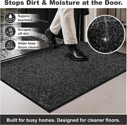 Super Absorbent Front Door Mat, Non-Slip Washable Indoor Doormats, Low Profile - Image 4